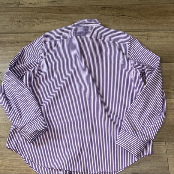 Ralph Lauren Womens Button Down Shirt Purple Bengal Striped Classic Preppy XL - Picture 4 of 10